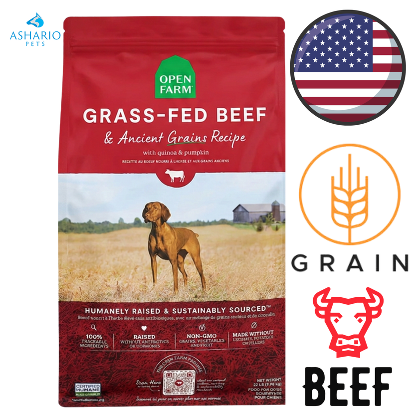 Open Farm - Grass-Fed Beef & Ancient Grains Dry Dog Food