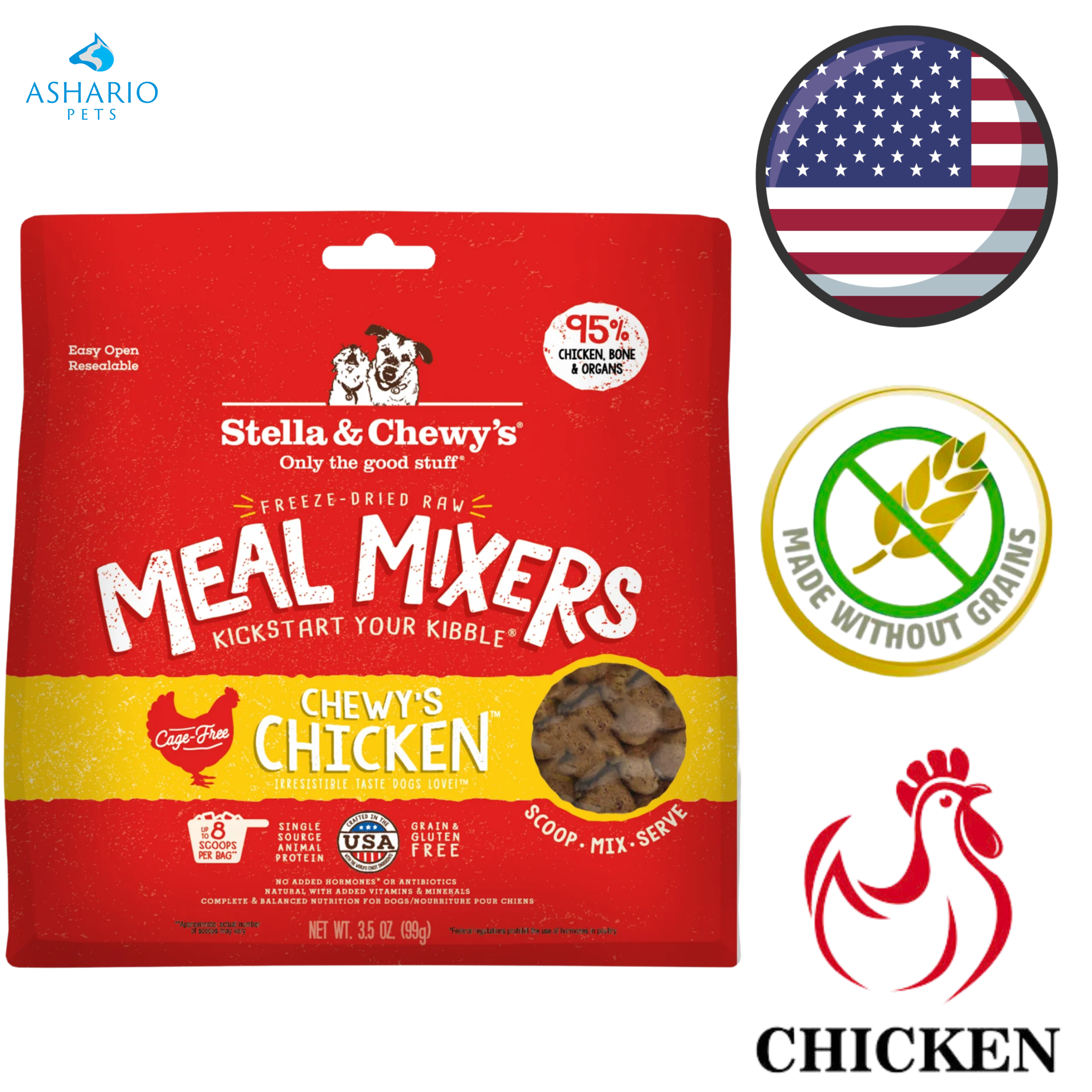 Stella & Chewy's - Chewy's Chicken Freeze Dried Raw Meal Mixers For Dogs