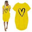 Short Sleeve Dress Valentine's Day Heart Print