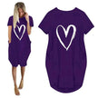 Short Sleeve Dress Valentine's Day Heart Print