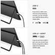 SideTrak - Laptop Monitor 15.6in Solo Book Stacked Dual Portable Monitor Hinge Design Auto Rotate 360 Degrees with Neoprene Sleeve PC/MAC/Chrome/Console Gaming BIL - Black