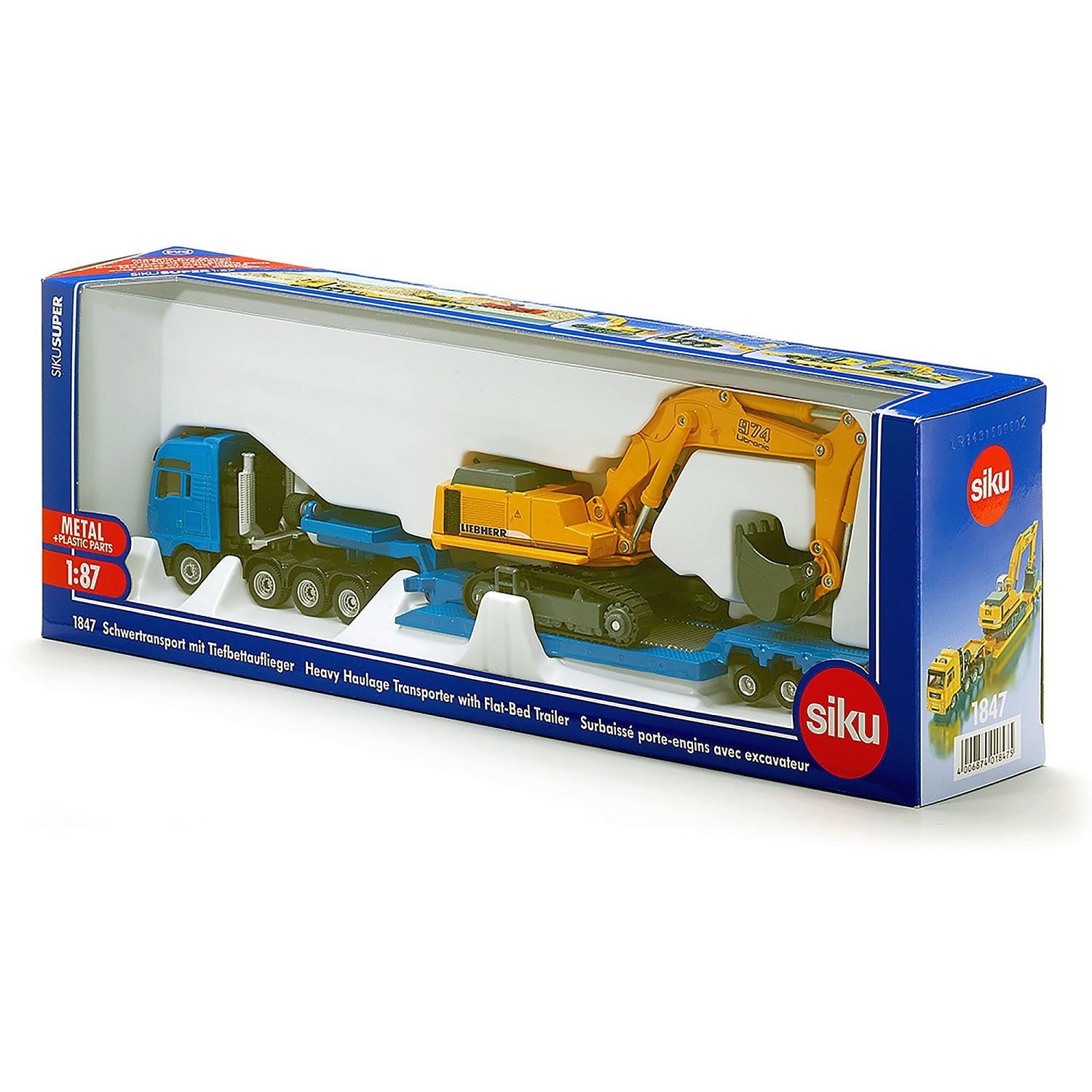 Siku - Heavy Haulage Transporter With Flat-Bed Trailer