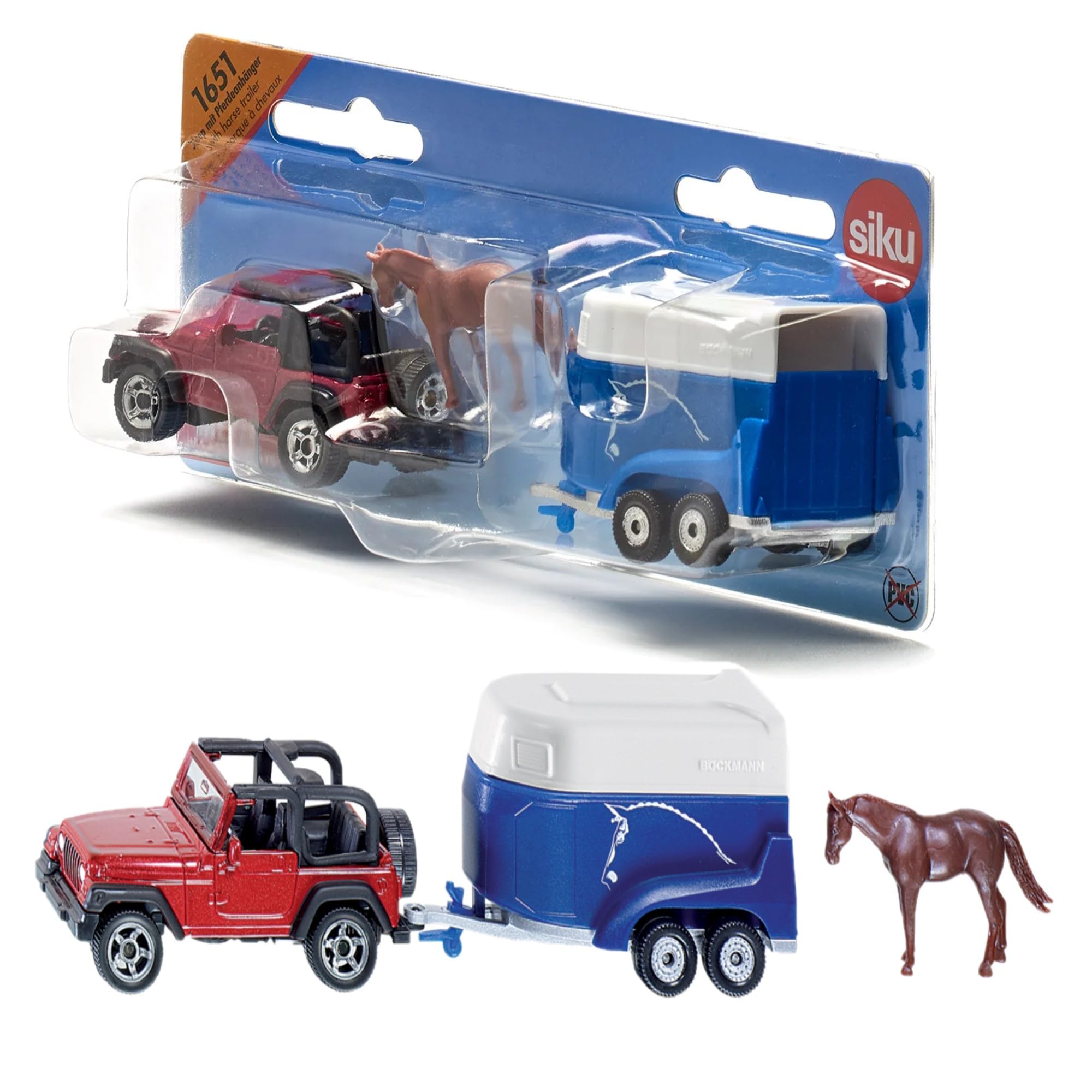 Siku - Jeep With Horse Trailer