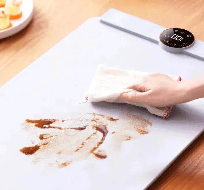 Silicone Flexible Foldable Warm Chopping Board Food Insulation Board Hot Food Treasure Storage Digital Display Insulation Chopping Board