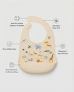 Silicone Bib Printed - Safari Jungle