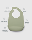 Silicone Bib - Silver Sage