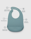 Silicone Bib - Slate