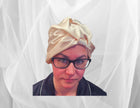 Silk Bonnet Baby Pink ( Square Knotted Design)
