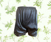 Men's Mulberry Silk Boxer Short with faux fly Black