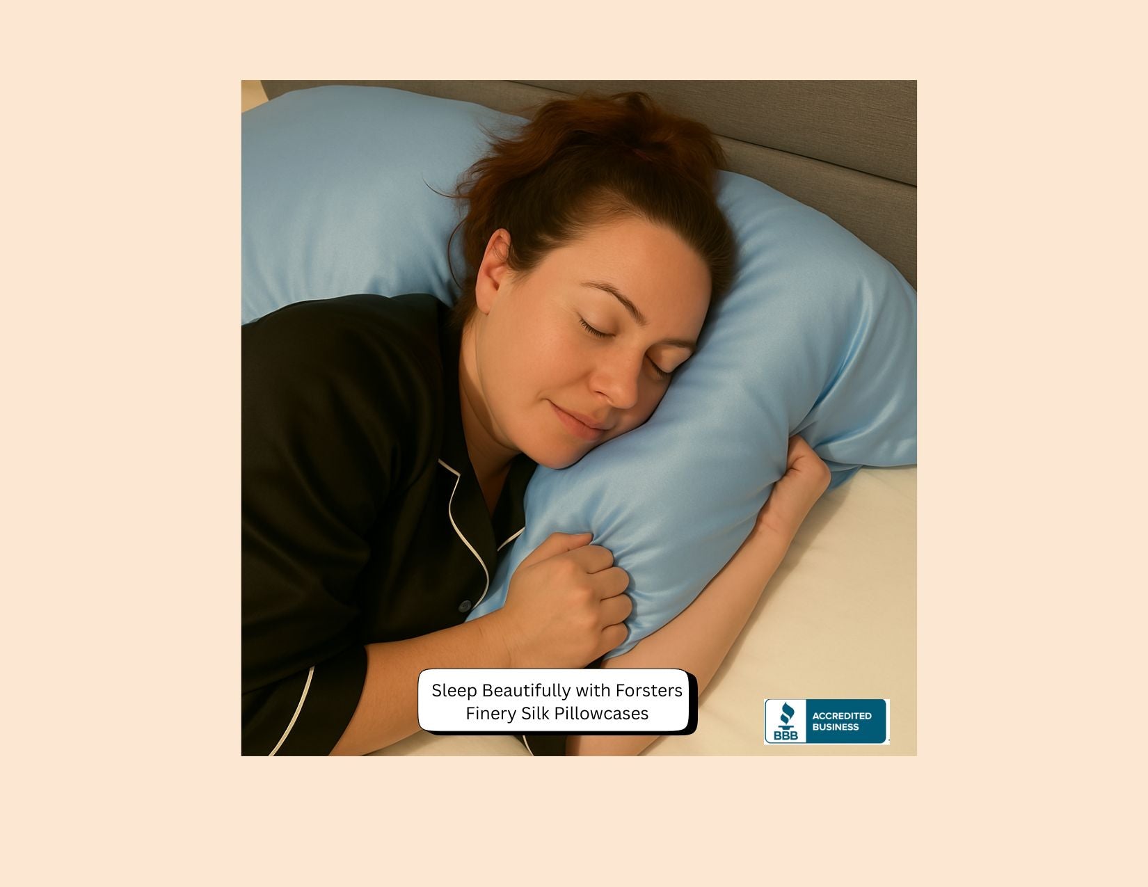 Silk Pillowcase  Light Blue (Envelope Style)