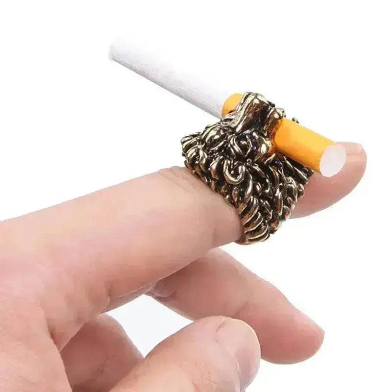 Silver Finger Ring Holder for Smoking