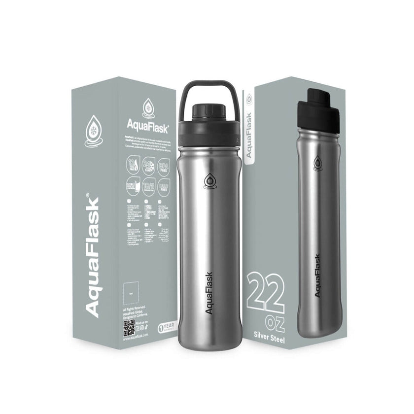 AquaFlask Sports Bottle 650ml (22oz) – Vacuum Insulated, Leak-Proof, BPA-Free