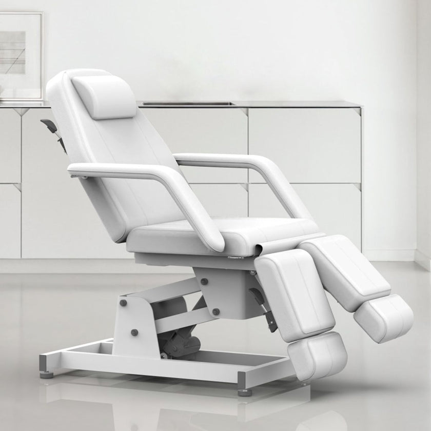 Silver - White Pedicure Chair 1 Motor (No Return Accepted)