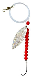 Single Hook Willow Leaf Spinner – Silver Scale Blade Lure
