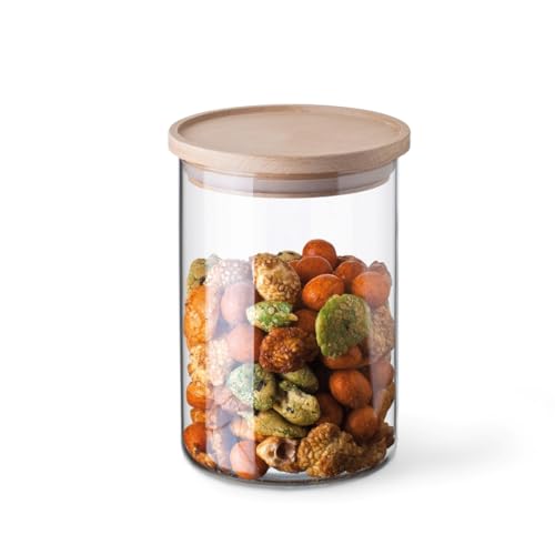 Simax - Glass Storage Jar with Beech Wood Lid 0.8L