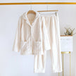 Simple Coral Fleece Couple Pajamas For Women Autumn And Winter