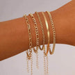 Simple Metal Multi-layer Bracelet Six-piece Set