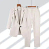 Simple Solid Color Suit Two-piece Set
