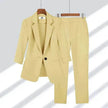 Simple Solid Color Suit Two-piece Set
