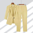 Simple Solid Color Suit Two-piece Set