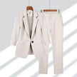 Simple Solid Color Suit Two-piece Set