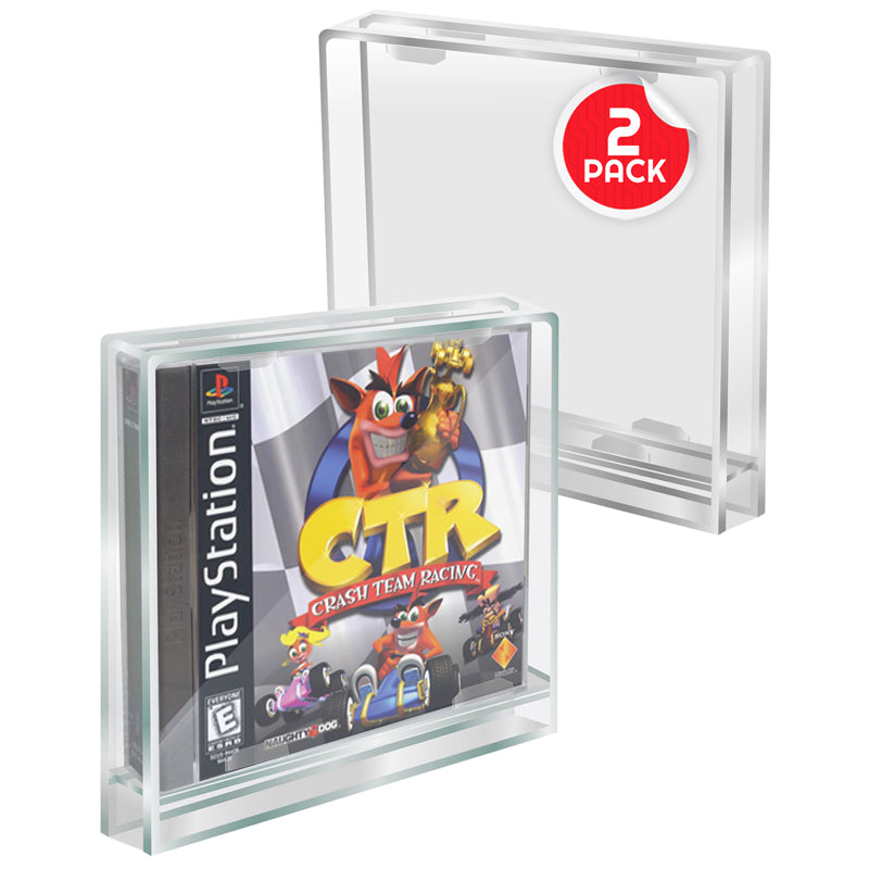 EVORETRO Video Game Acrylic Case for PlayStation Single-CD PS1