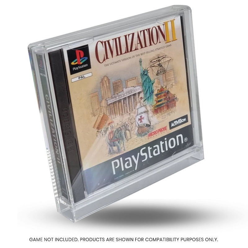 EVORETRO Video Game Acrylic Case for PlayStation Single-CD PS1