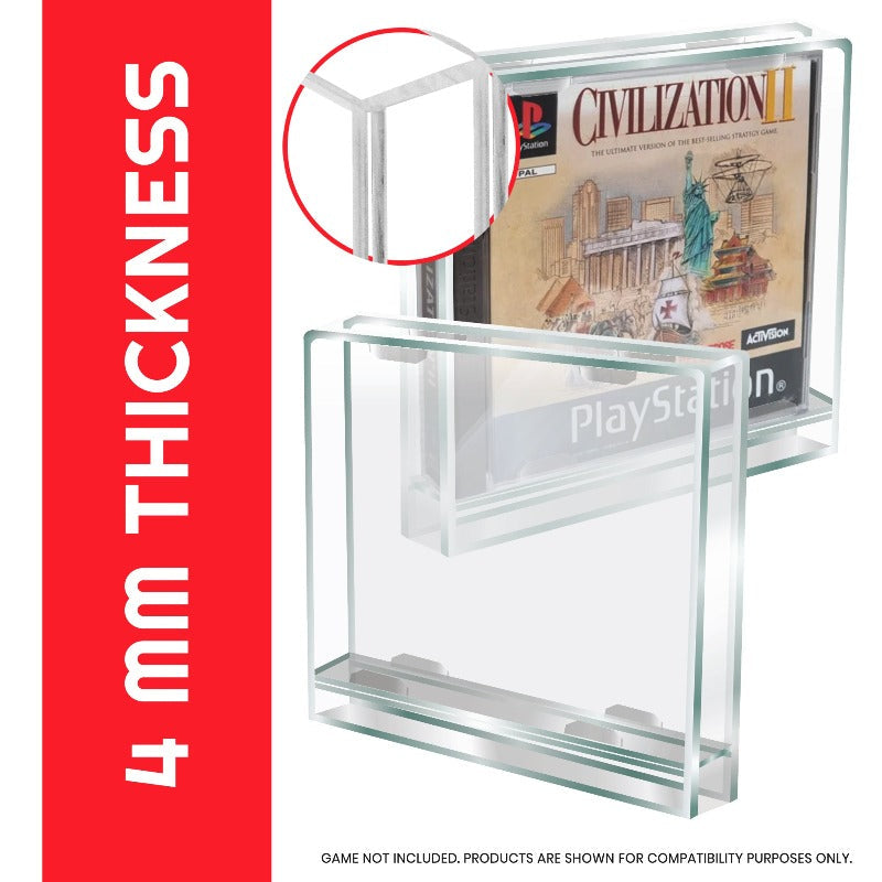 EVORETRO Video Game Acrylic Case for PlayStation Single-CD PS1