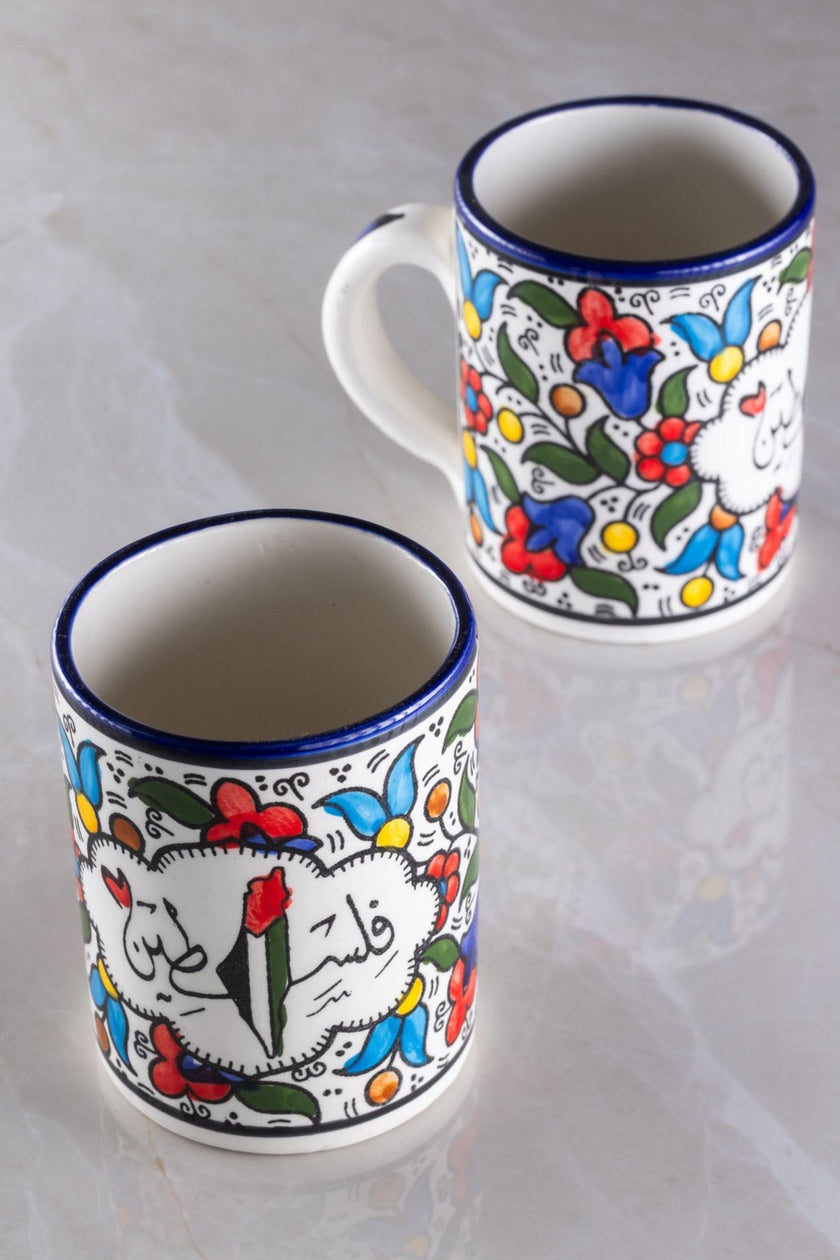 Falastin Ceramic Mug | Hand-Painted in Palestine