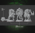Crocodile Fighter Warband | Shield & Warpick | Medium (1in base) | 5e
