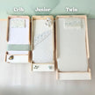APPLE JUNIOR - Montessori Floor Bed with Rails & Shelves