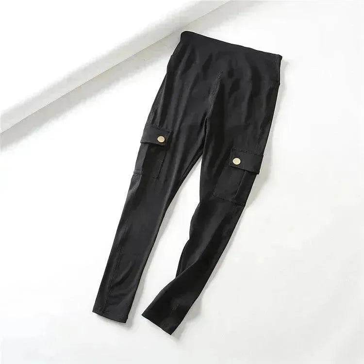 Women’s High Waisted Cargo Leggings – Butt Lift Stretch Workout Pants with Pockets | Tummy Control Gym Leggings