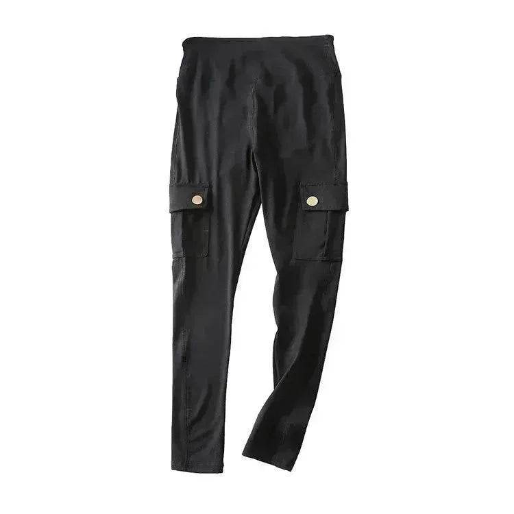 Women’s High Waisted Cargo Leggings – Butt Lift Stretch Workout Pants with Pockets | Tummy Control Gym Leggings