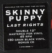 Skinny Puppy – Last Rights - Sealed, 180g with CD RARE!