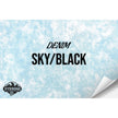SKY DENIM/BLACK WITH ADHESIVE HYDBOND LEATHERETTE SHEET (12