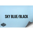 NO ADHESIVE SKY BLUE/BLACK LEATHERETTE SHEET (12