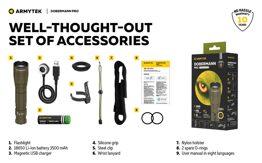 Doberman pro magnet usb warm - Armytek