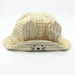 Small Fine Grid Love Rabbit Ears Basin Fisherman Baby Hat