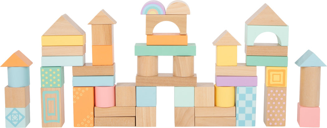 Small Foot - 50Pc Building Blocks - Pastel - Playset