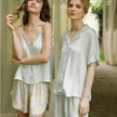 Women's Viscose Floral Sling Shorts Pajamas Set – Sleeveless Summer Sleepwear Canada