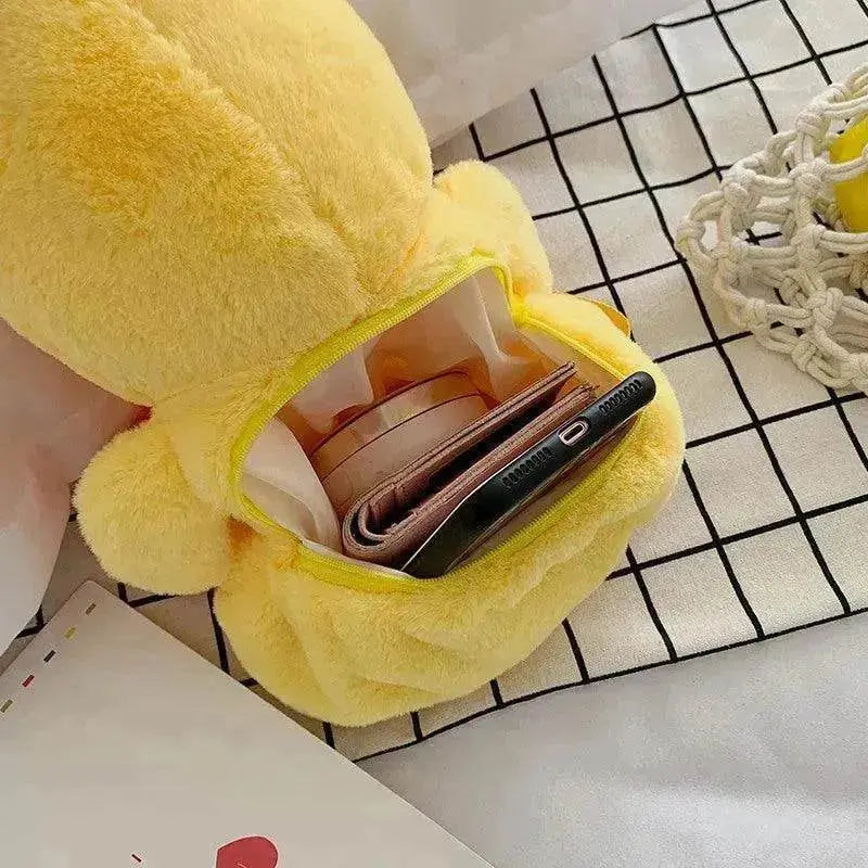 Small Yellow Duck Children's Backpack Girl Decoration Bag Plush