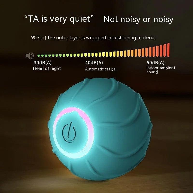 USB Automatic Cat Ball Toy – Self-Rolling Interactive Kitten Toy (Blue, Red, Pink)