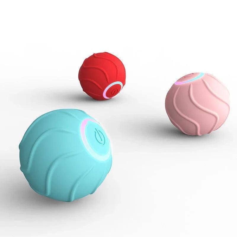 USB Automatic Cat Ball Toy – Self-Rolling Interactive Kitten Toy (Blue, Red, Pink)