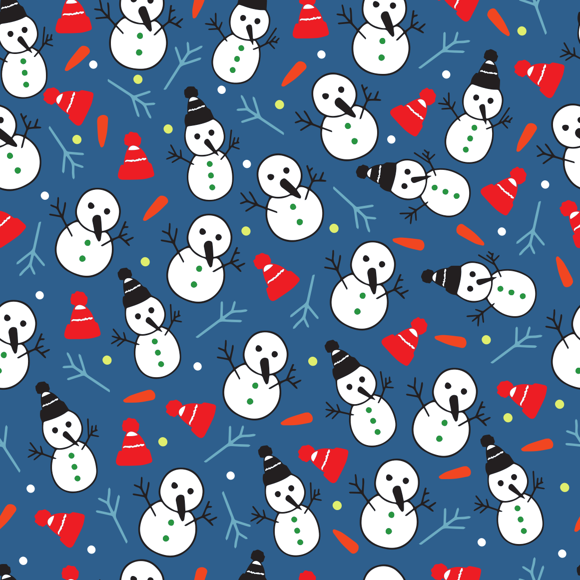 Snowman Adhesive Vinyl Pattern 2