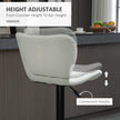 Avion Counter/Barstools with Adjustable Height and Swivel-Set of 2-White