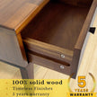 Sofia 1-Drawer Solid Wood Nightstand