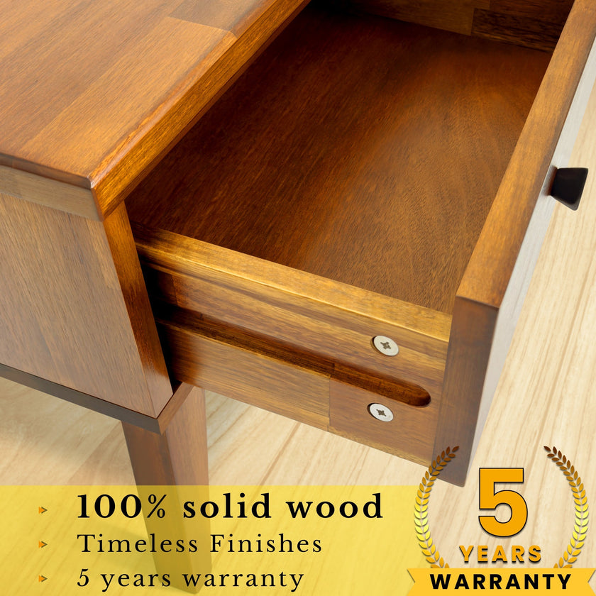 Sofia 1-Drawer Solid Wood Nightstand