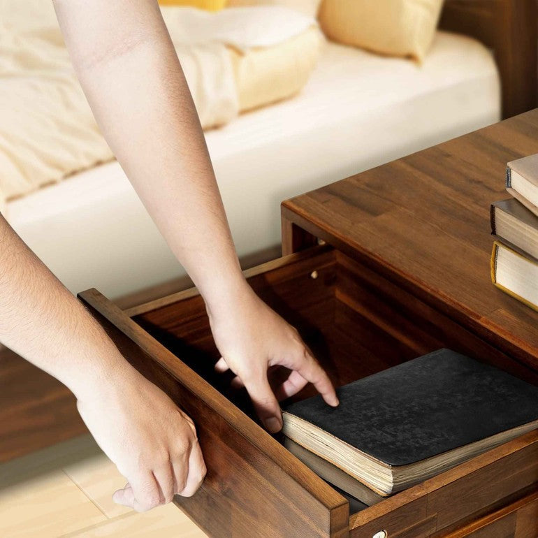 Sofia 1-Drawer Solid Wood Nightstand