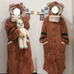 Soft Girl Pajamas Cute Little Tiger Flannel Pajamas For Women