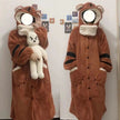 Soft Girl Pajamas Cute Little Tiger Flannel Pajamas For Women